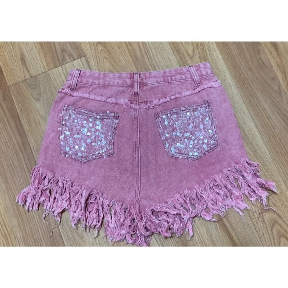 Pol shorts small pol pink shorts sequins sequined shorts POL Jean shorts NWOT